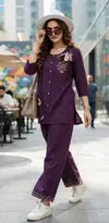 Ff Rayon With Heavy Work Designer Co Ord Set